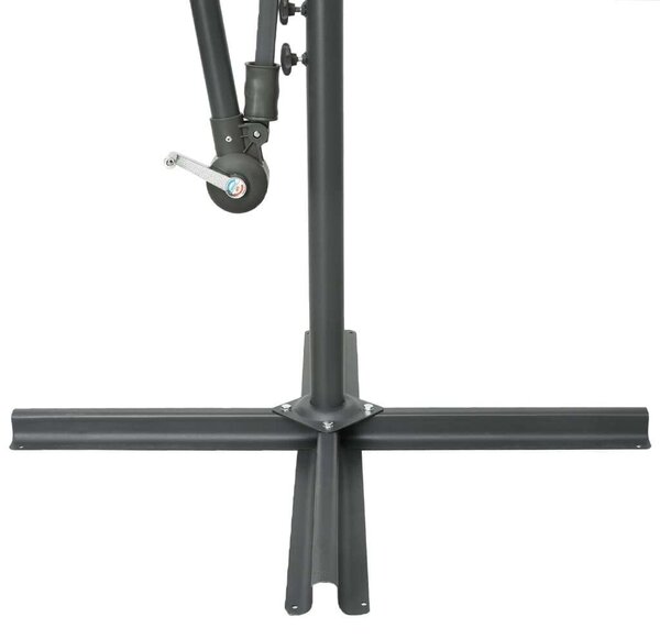 Konzolos Napernyő - Bordó - 300cm LED Világítással