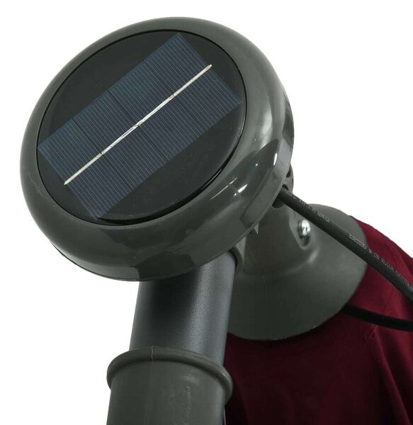 Konzolos Napernyő - Bordó - 300cm LED Világítással