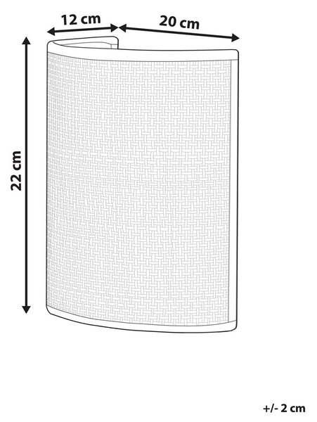 Falilámpa CARIO Természetes Rattan
