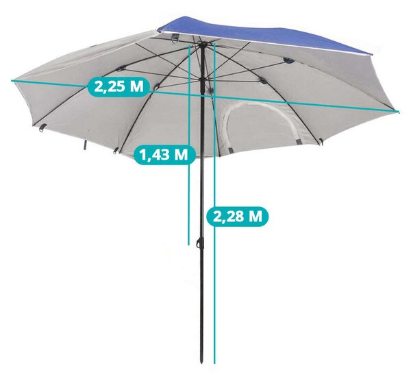 Timeless Tools Strand Napernyő - 2,25m Átmérőjű - UV30 Védelemmel