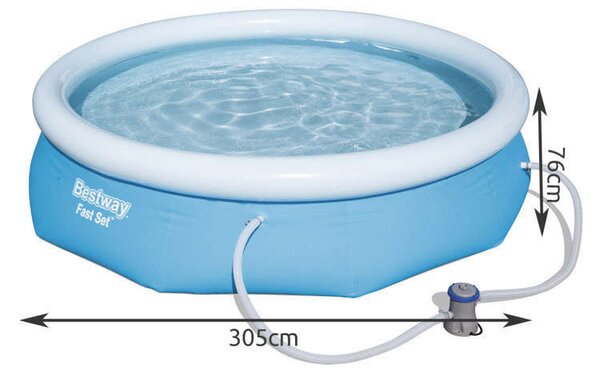 Bestway 57270 Korfu Felfújható medence vízforgatóval és szűrővel 76x305cm - kék