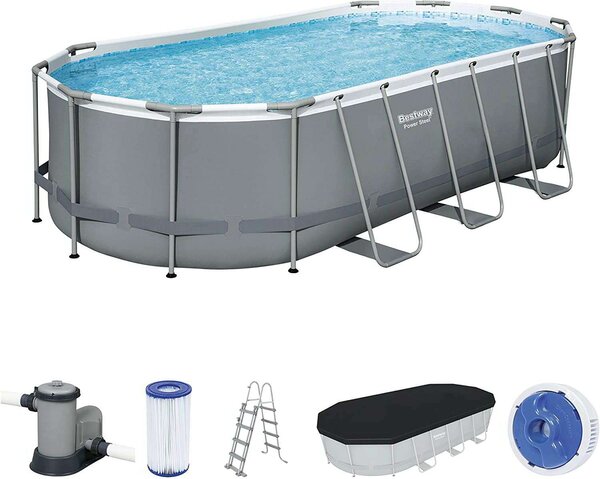 Bestway FFA 653 Krk Power Steel ovális fémvázas medence szett, 549x274x122cm