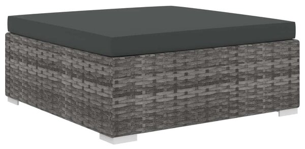 VidaXL 4-részes szürke polyrattan kerti bútorszett párnákkal