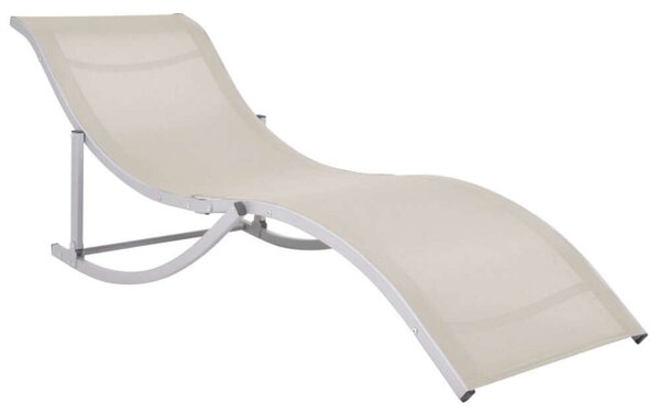 VidaXL Napozóágy - 2 db - Krémszínű - Textilén