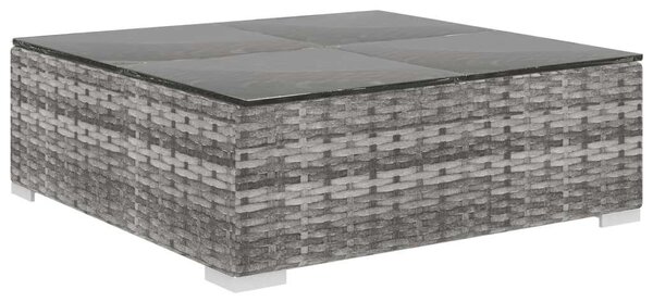 VidaXL 4-részes szürke polyrattan kerti bútorszett párnákkal