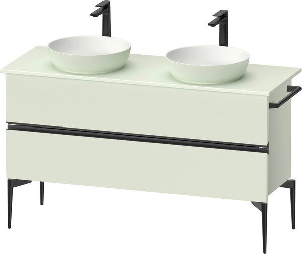 Duravit Sivida szekrény 131.5x47.5x54.8 cm mosdókagyló alá akasztható fekete-zöld SV46610BDHH0000