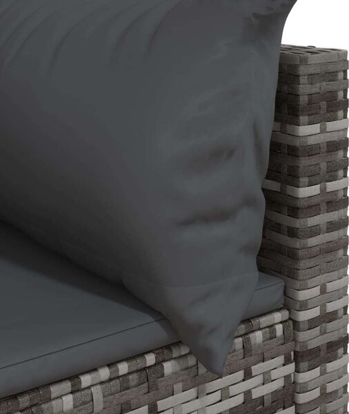 VidaXL Polyrattan Kerti Ülőgarnitúra - 3 részes - Szürke