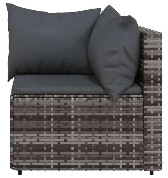 VidaXL Polyrattan Kerti Ülőgarnitúra - 3 részes - Szürke