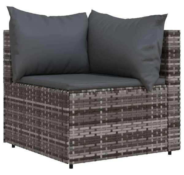 VidaXL Polyrattan Kerti Ülőgarnitúra - 3 részes - Szürke