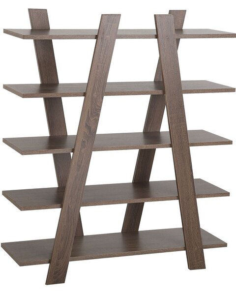 Ötszintes polcos elem ESCALANTE 116 cm Sötétbarna