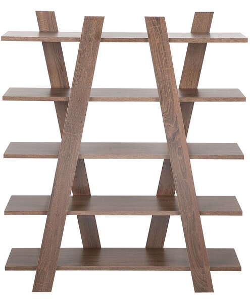 Ötszintes polcos elem ESCALANTE 116 cm Sötétbarna