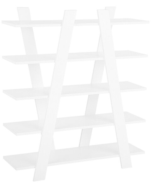 Ötszintes polcos elem ESCALANTE 116 cm Fehér