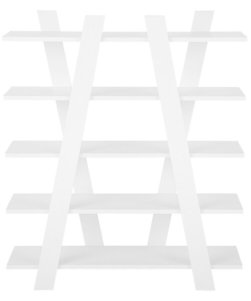 Ötszintes polcos elem ESCALANTE 116 cm Fehér