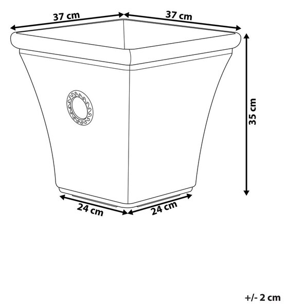 Virágcserép ELATEIA 37 cm Fehér