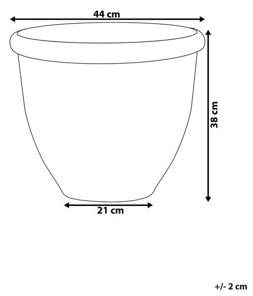 Virágcserép TESALIA 44 cm Barna