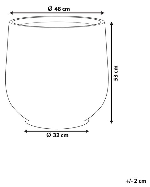 Virágcserép DIONI 48 cm Világosszürke