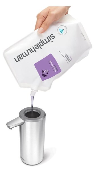 Matt ezüstszínű automata acél szappanadagoló 266 ml – simplehuman