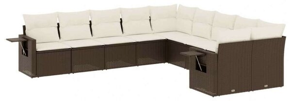VidaXL Polyrattan Kerti Ülőgarnitúra - Barna - 10 részes
