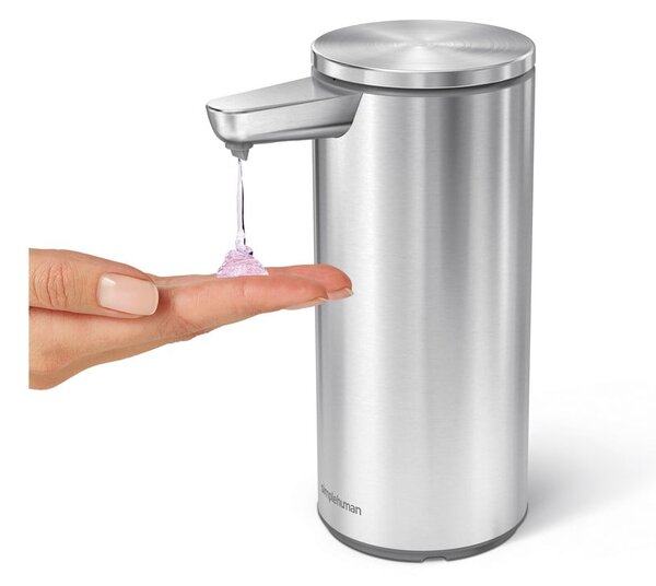 Matt ezüstszínű automata acél szappanadagoló 266 ml – simplehuman