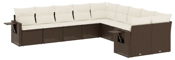 VidaXL Polyrattan Kerti Ülőgarnitúra - Barna - 10 részes