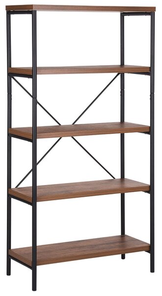 Négyszintes polcos elem BRISBANE 160 cm Sötétbarna