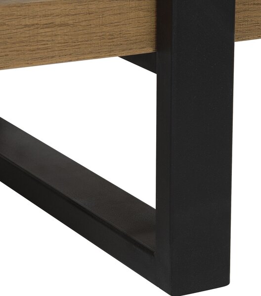 Háromszintes polcos elem TIMBER 111 cm Sötétbarna