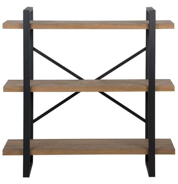 Háromszintes polcos elem TIMBER 111 cm Sötétbarna