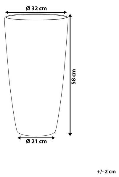 Virágcserép TSERIA 32 cm Fehér