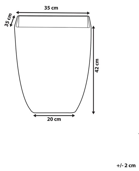 Virágcserép MIRO 35 cm Fehér márvány
