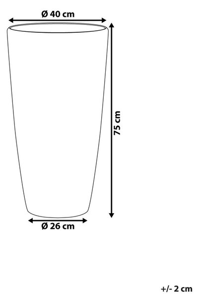 Virágcserép TSERIA 40 cm Arany