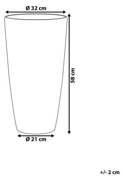 Virágcserép TSERIA 32 cm Arany
