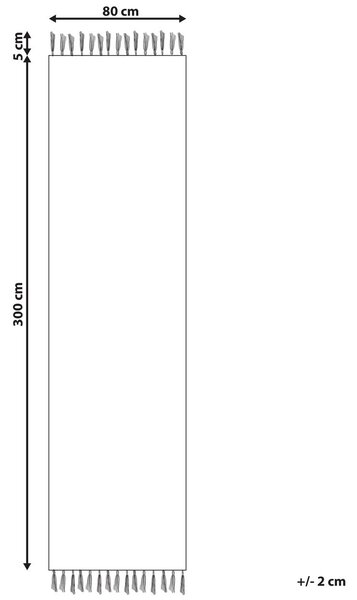 Szőnyeg TALPUR Világoszöld 80 x 300 cm Juta zsákvászon