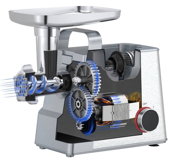 6in1 húsdaráló gép, Gastroback, Design Mincer, 2100 W, rozsdamentes acél