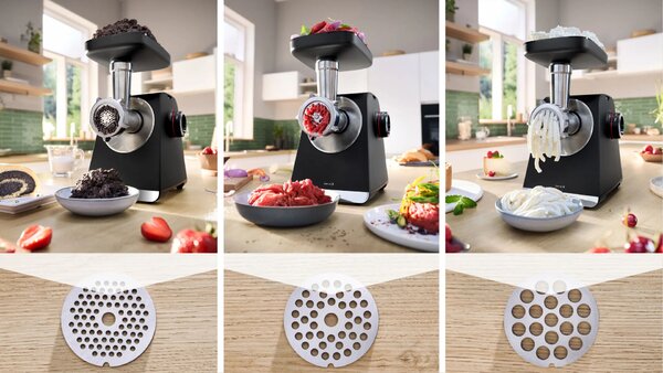 Bosch Serie 6 MFWS660B húsdaráló 2100 W Fekete, Ezüst