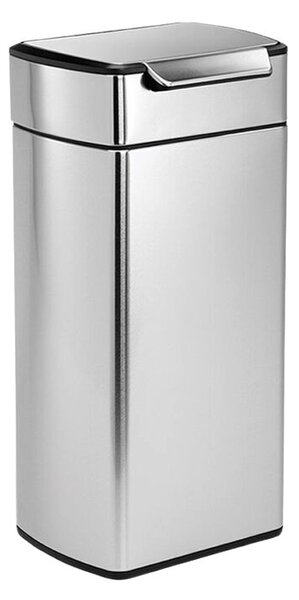 XL fedéllel ellátott szemeteskosár, Simplehuman, 2x24 liter, rozsdamentes acél