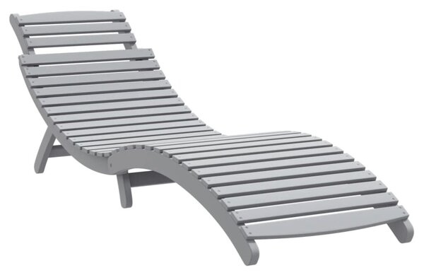 VidaXL 2 db szürke tömör akácfa napágy 184 x 55 x 64 cm