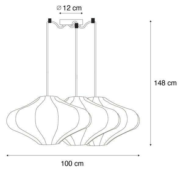 Design lógólámpa fehér 50 cm 3-lámpás - Plu