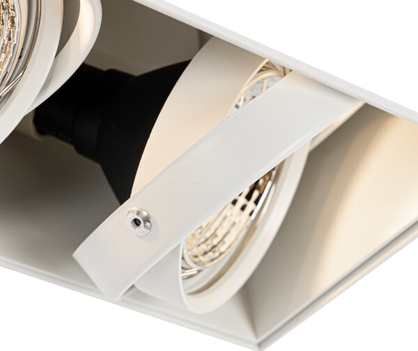 6 darabos süllyesztett spotlámpa szett fehér GU10 70mm 2-fényű keret nélküli - Oneon