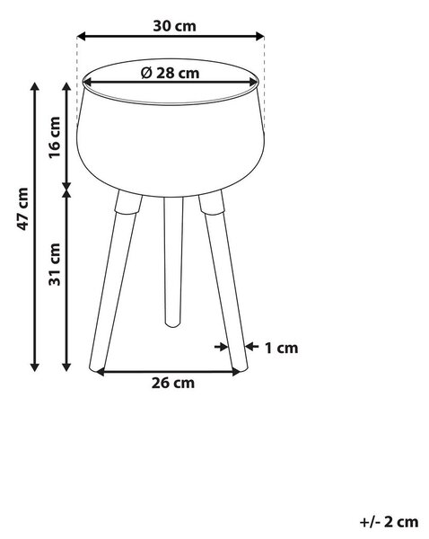 Magasított virágállvány AGROS 30 cm Fekete Fém