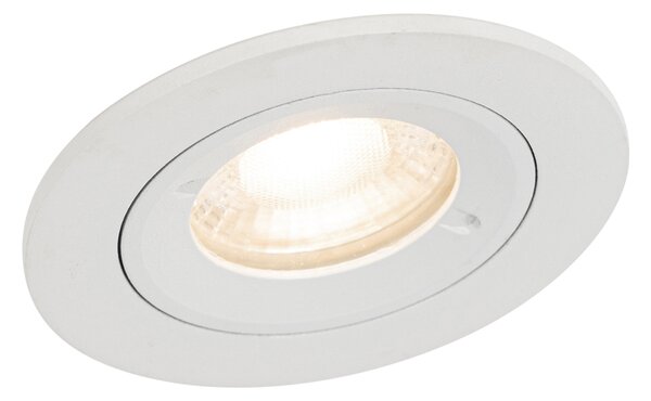 Okos süllyesztett spotlámpa fehér kerek IP44, Wifi GU10 50mm-es - Xena