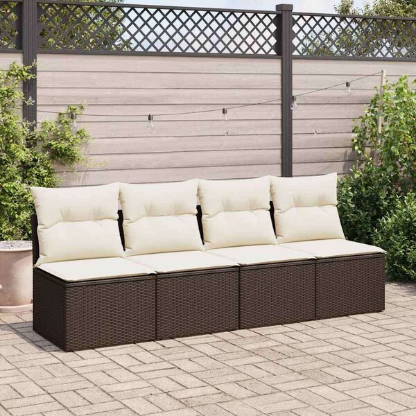 VidaXL Polyrattan Kerti Ülőgarnitúra - 4 részes - Barna