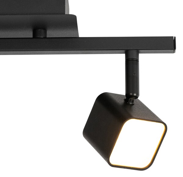 Modern mennyezeti lámpa fekete, LED-del 2-lámpás - Nola