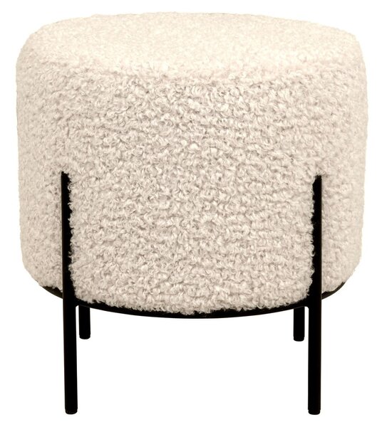 Krémszínű műszőrme puff Alford – House Nordic
