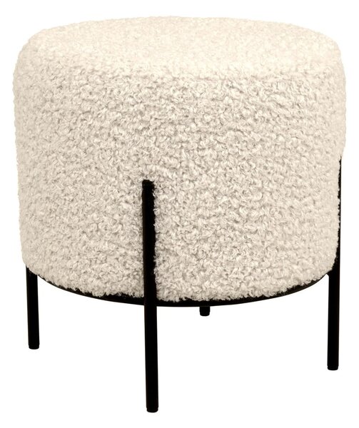 Krémszínű műszőrme puff Alford – House Nordic
