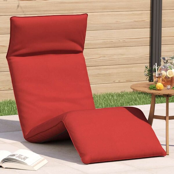 VidaXL piros oxford-szövet összecsukható napozóágy 175x54x8,5 cm