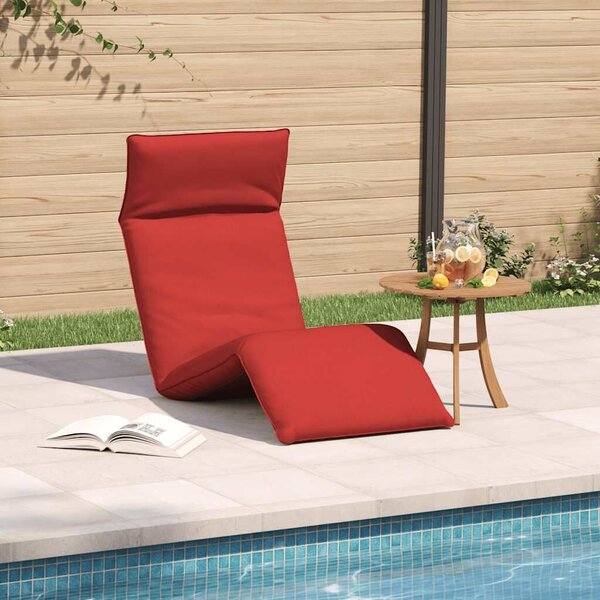 VidaXL piros oxford-szövet összecsukható napozóágy 175x54x8,5 cm