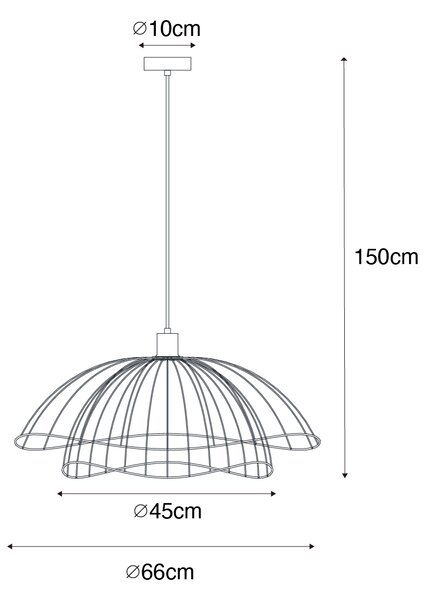Dizájn lógólámpa bronz 45 cm - Pua
