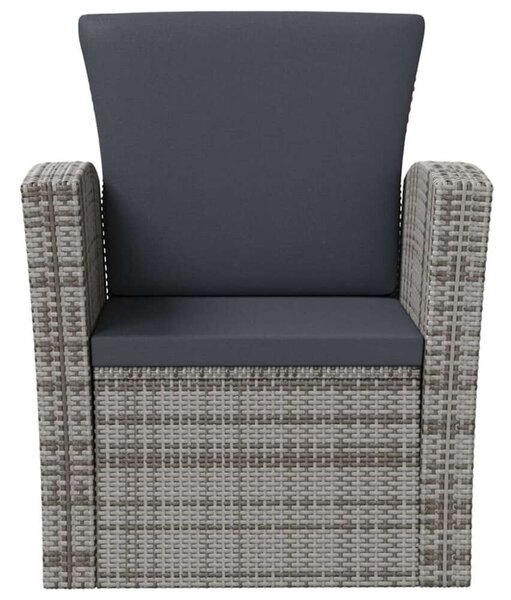 VidaXL Polyrattan Kerti Ülőgarnitúra - 16 részes - Szürke