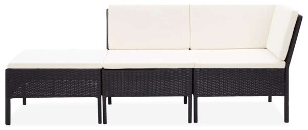 VidaXL Polyrattan Kerti Ülőgarnitúra - 3 részes - Barna