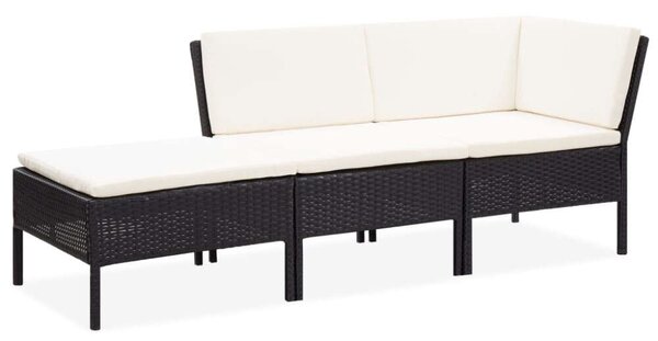 VidaXL Polyrattan Kerti Ülőgarnitúra - 3 részes - Barna